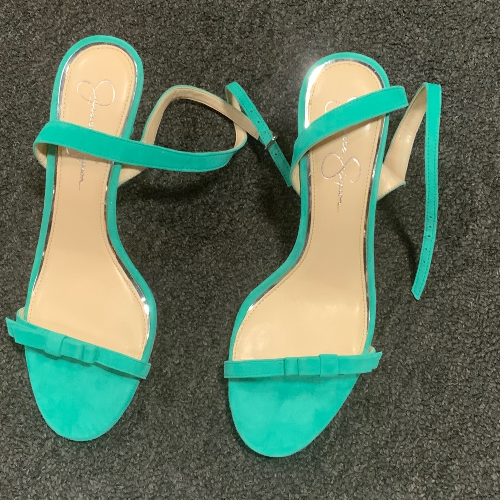 Jessica Simpson Teal Strappy Heels